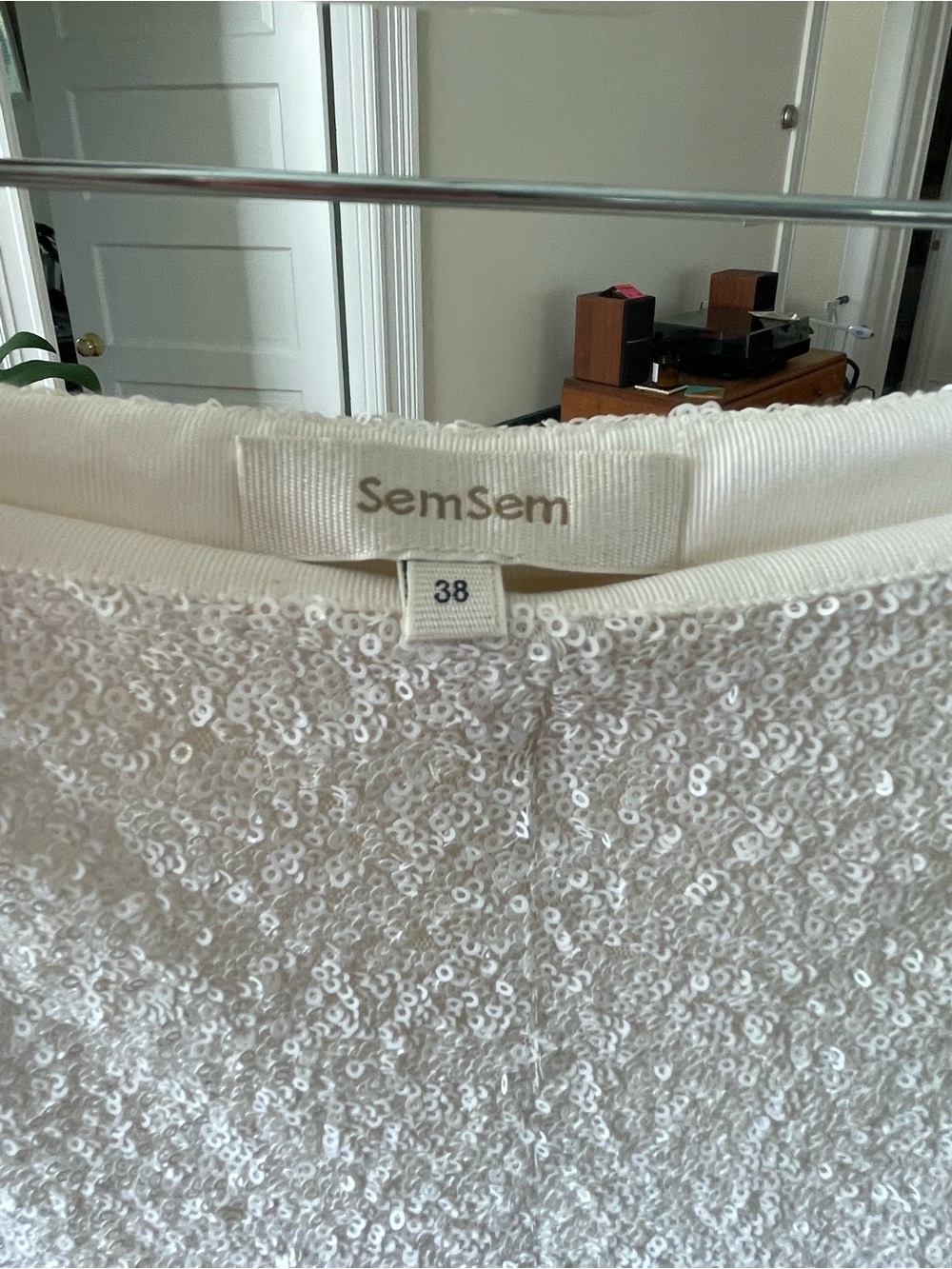 SEMSEM sequin silk wide leg trousers for bridal second look